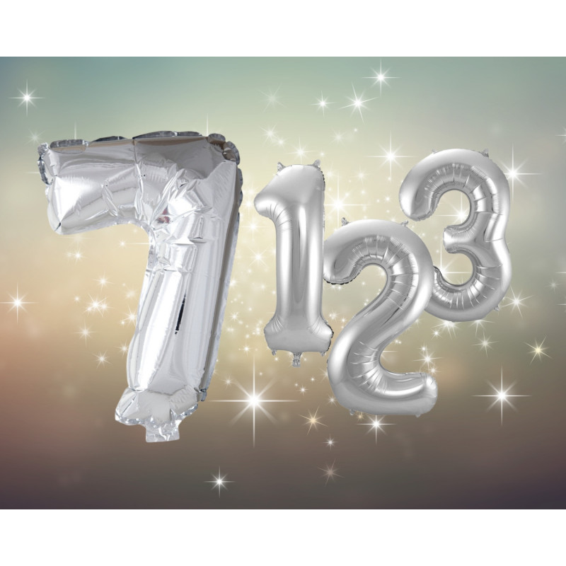 Ballong Siffra 7 Silver 86 cm