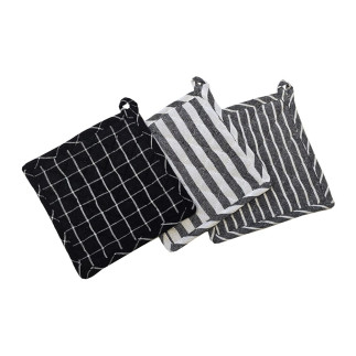 Grytlapp Svart Textil 20x20 cm