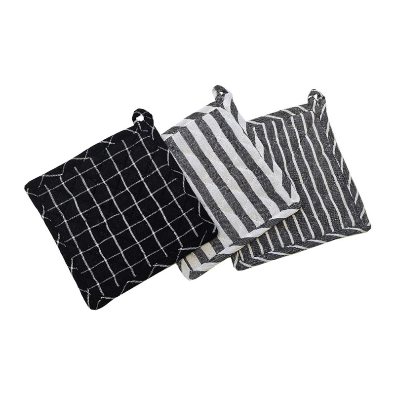 Grytlapp Svart Textil 20x20 cm