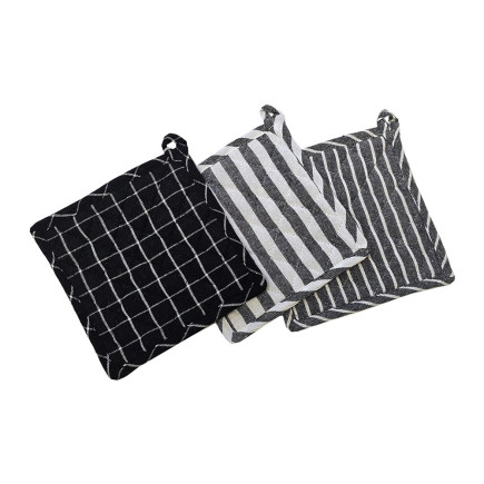 Grytlapp Svart Textil 20x20 cm