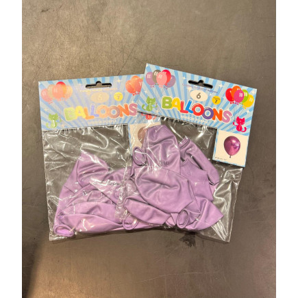 Ballong Blank Lila Spegelballong 6-pack 30 cm Latex