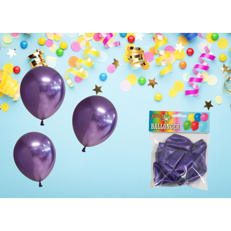 Ballong Blank Lila Spegelballong 6-pack 30 cm Latex
