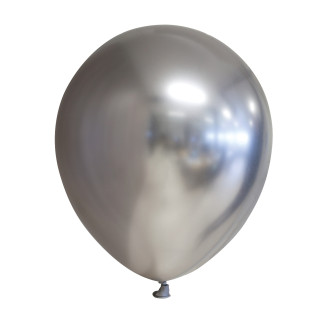 Ballong Blank Silver Spegelballong 6-pack 30 cm Latex