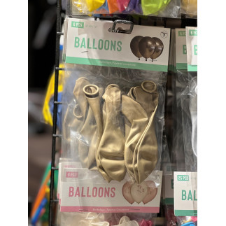 Ballong Blank Guld Spegelballong 6-pack 30 cm Latex Ballong Blank Guld Spegelballong 6-pack 30 cm Latex