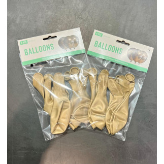 Ballong Blank Guld Spegelballong 6-pack 30 cm Latex Ballong Blank Guld Spegelballong 6-pack 30 cm Latex