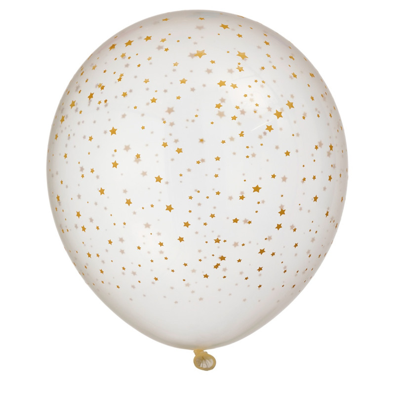 Ballong Stjärnor 6-pack 30 cm Latex