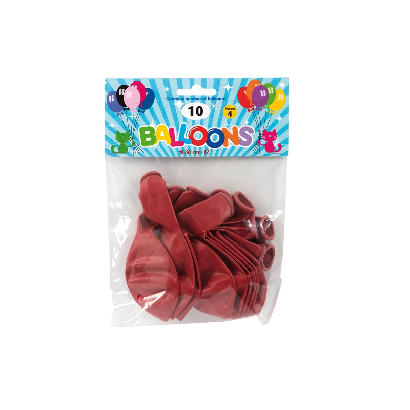 Ballong Röd 10-pack Latex