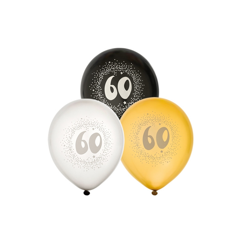 Ballong 60 år 6-pack Latex