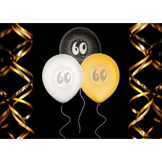 Ballong 60 år 6-pack Latex