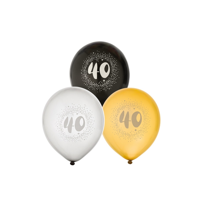 Ballong 40 år 6-pack Latex