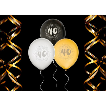 Ballong 40 år 6-pack Latex