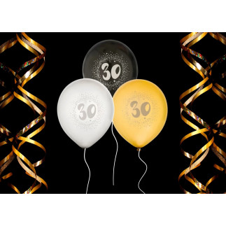Ballong 30 år 6-pack Latex