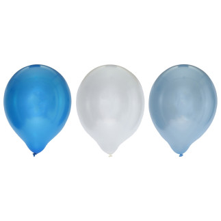 Ballong Metallic Blå 8-pack Latex
