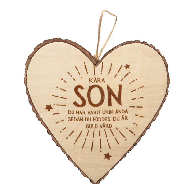 Hjärta Trä Son
