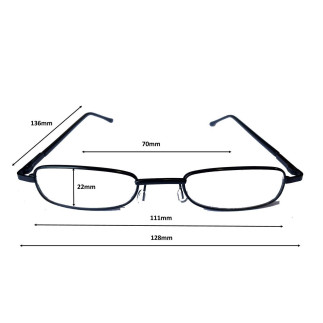 Duga Läsglasögon 2.5 med fodral grå