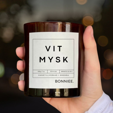 Bonniee Doftljus Vit Mysk 200 gram