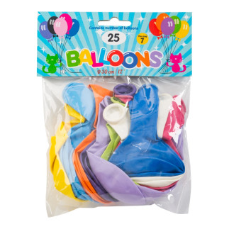 Ballong Mixade färger 25-pack 30 cm Latex