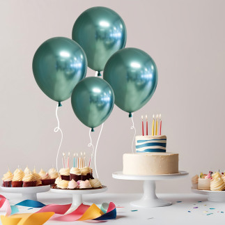 Ballong Blank Grön Spegelballong 6-pack 30 cm Latex Ballong Blank Grön Spegelballong 6-pack 30 cm Latex