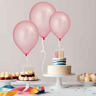 Ballong Blank Rosa Spegelballong 6-pack 30 cm Latex