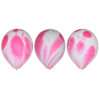 Ballong Rosa Marble Marmor 6-pack Latex