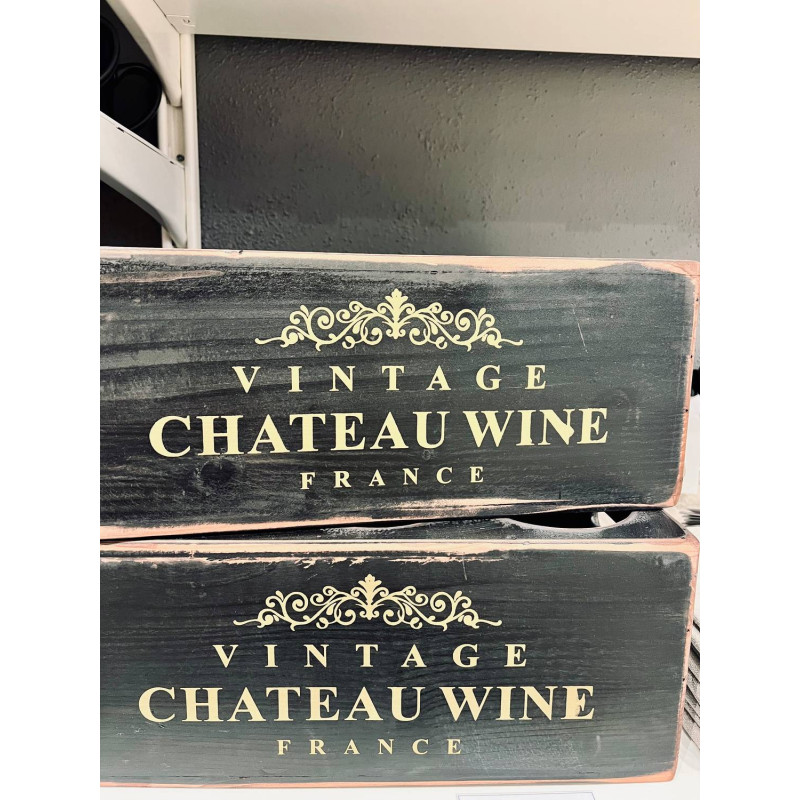 Låda Vinflaska 6 flaskor Trä 38x26x16 cm Låda Vinflaska 6 flaskor Trä 38x26x16 cm