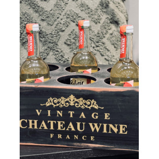 Låda Vinflaska 6 flaskor Trä 38x26x16 cm Låda Vinflaska 6 flaskor Trä 38x26x16 cm