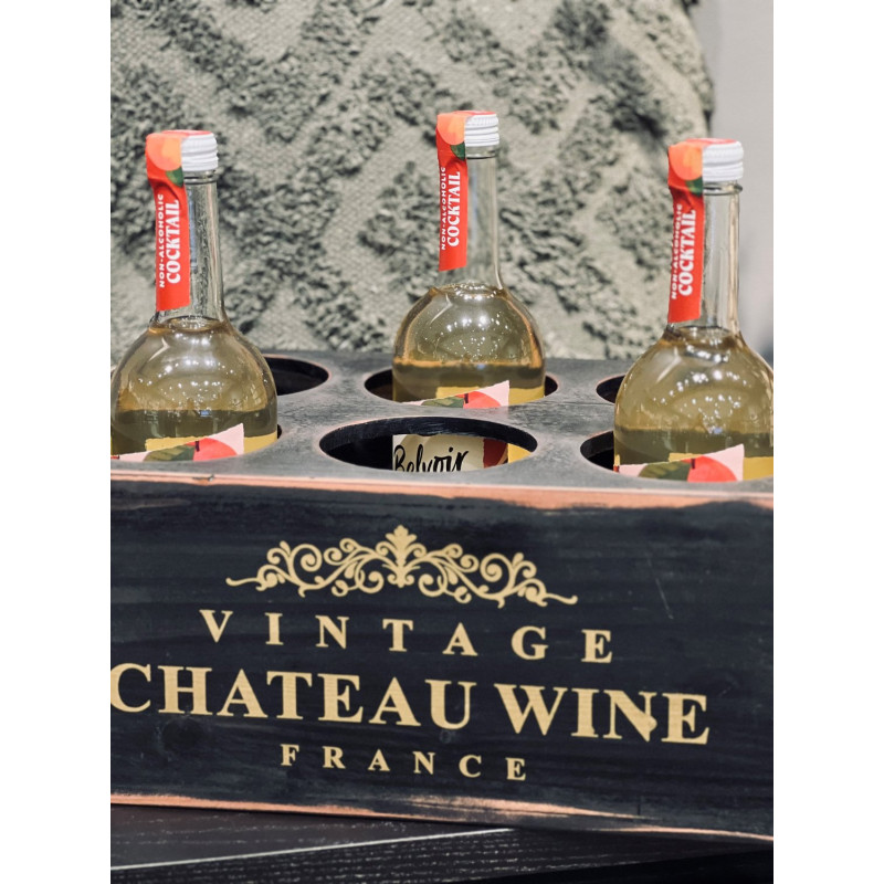 Låda Vinflaska 6 flaskor Trä 38x26x16 cm Låda Vinflaska 6 flaskor Trä 38x26x16 cm