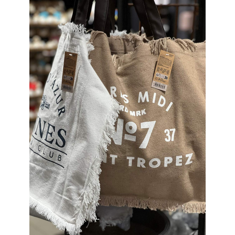 Väska Canvas Tyg 40x50 cm Natur/Brun