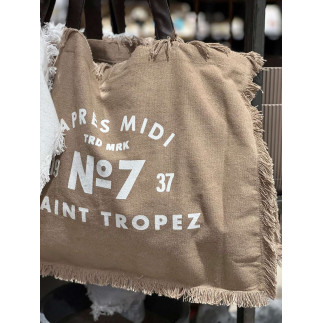 Väska Canvas Tyg 40x50 cm Natur/Brun