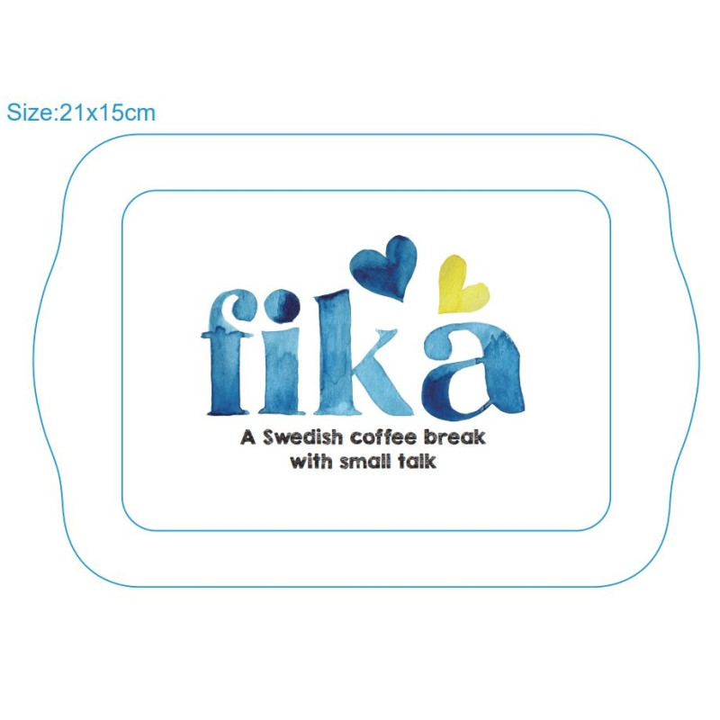 Bricka Fika Swedish 21 cm