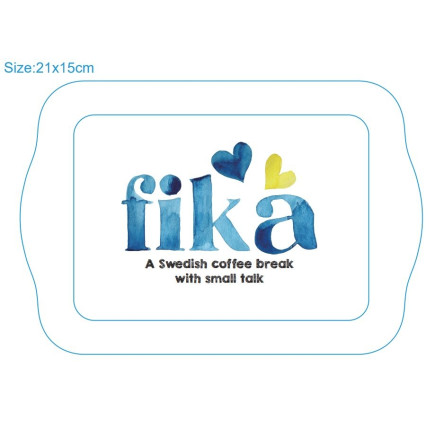 Bricka Fika Swedish 21 cm