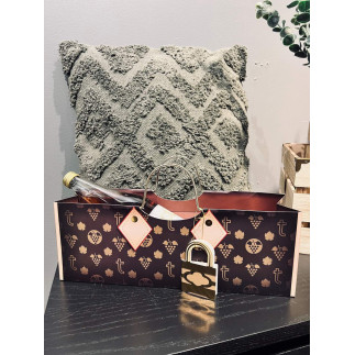 Presentpåse Vin Vinpåse Liggande Brun 35 cm