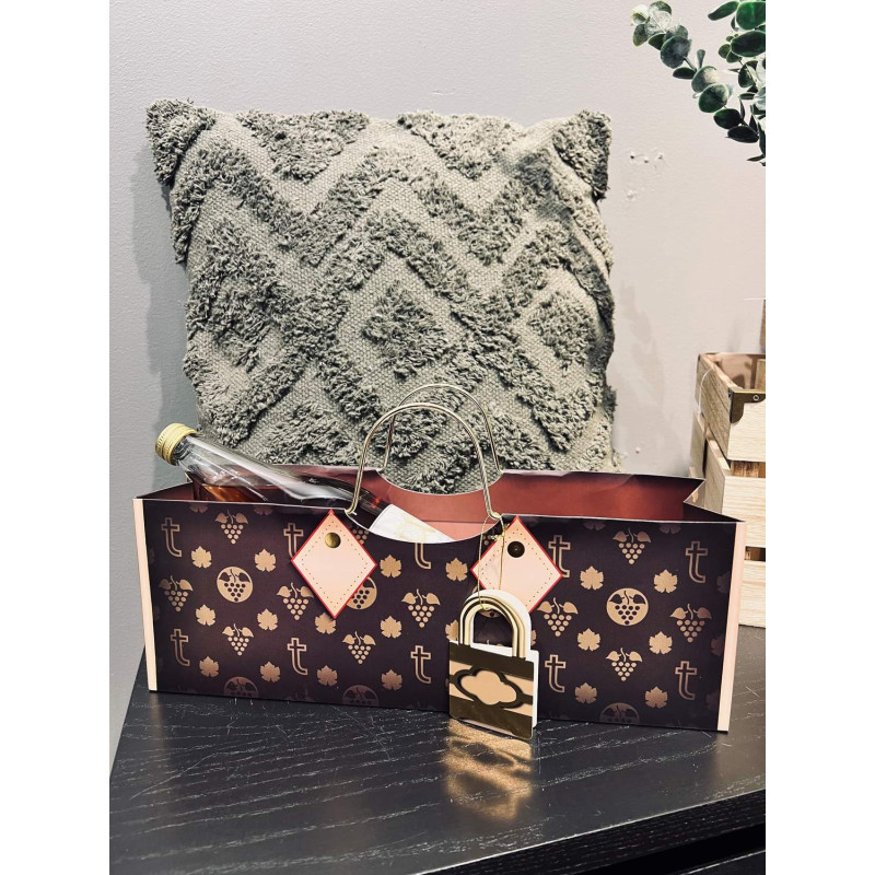 Presentpåse Vin Vinpåse Liggande Vit 35 cm