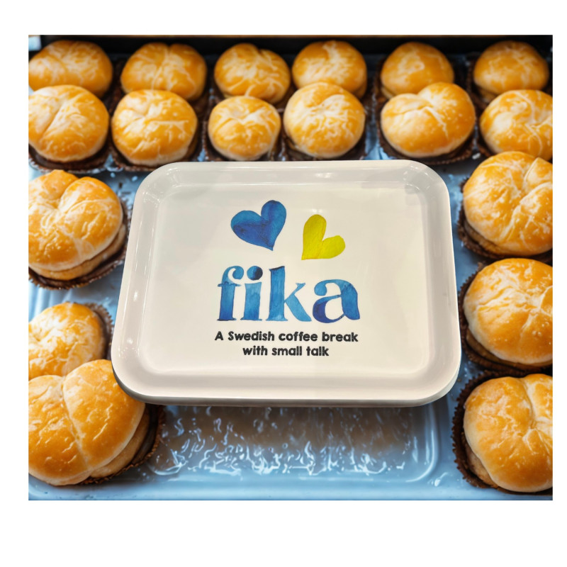 Bricka Fika Swedish 43 cm