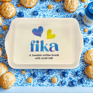 Bricka Fika Swedish 21 cm