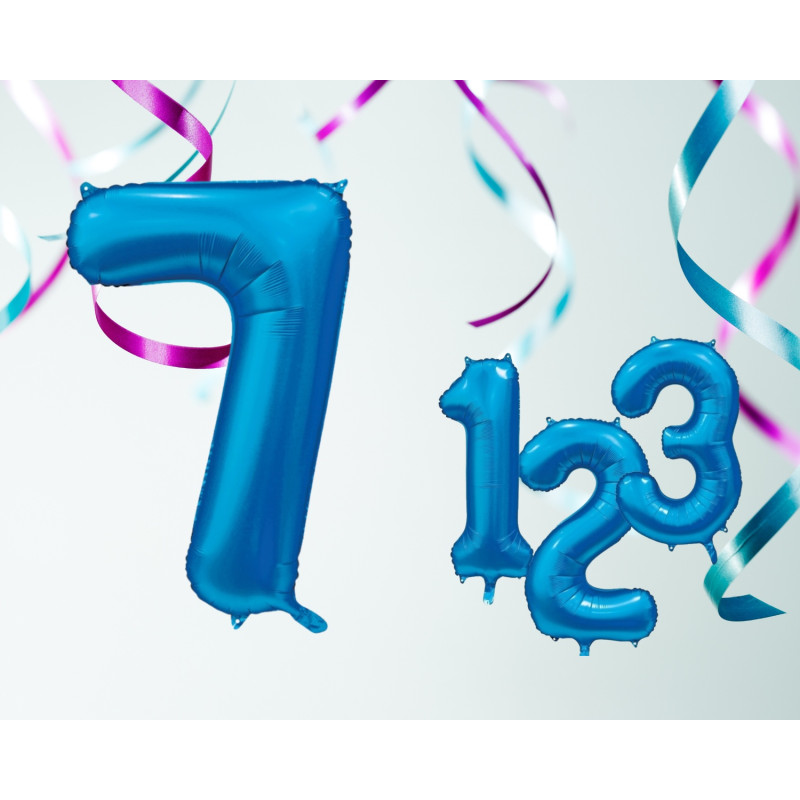 Ballong Siffra 7 Blå 86 cm