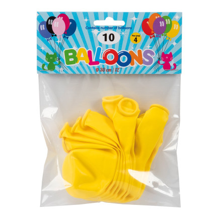 Ballong Gul 10-pack Latex