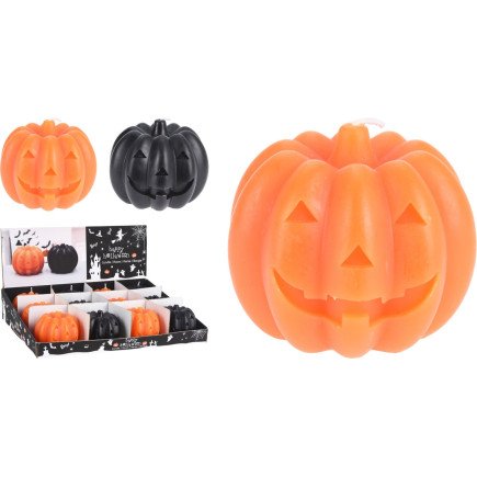 Ljus Pumpa Halloween Svart 7 cm