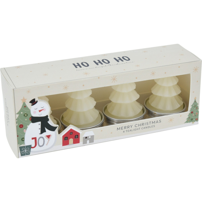 Ljus Värmeljus Gran Vit 4-pack Ljus Värmeljus Gran Vit 4-pack