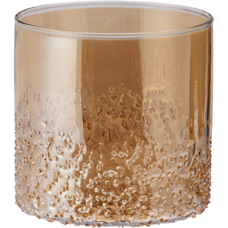 Ljushållare Lykta Mönstrat Glas 10 cm