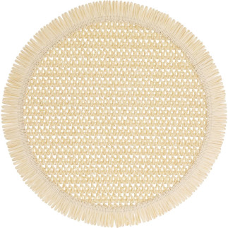 Underlägg Runt Grön Fransar 38 cm 4-pack