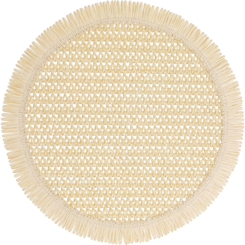 Underlägg Runt Grön Fransar 38 cm 4-pack