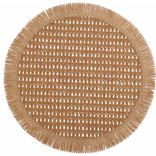 Underlägg Runt Grön Fransar 38 cm 4-pack