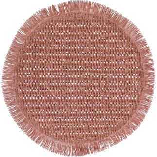 Underlägg Runt Grön Fransar 38 cm 4-pack