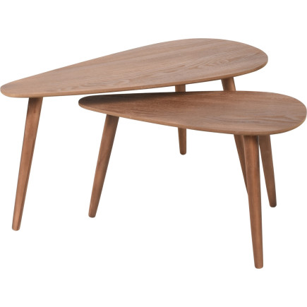 Bord Sidobord Satsbord 2 delar Valnöt