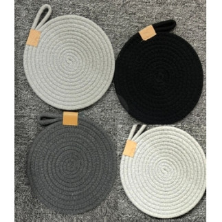 Underlägg Grytunderlägg Textil Svart