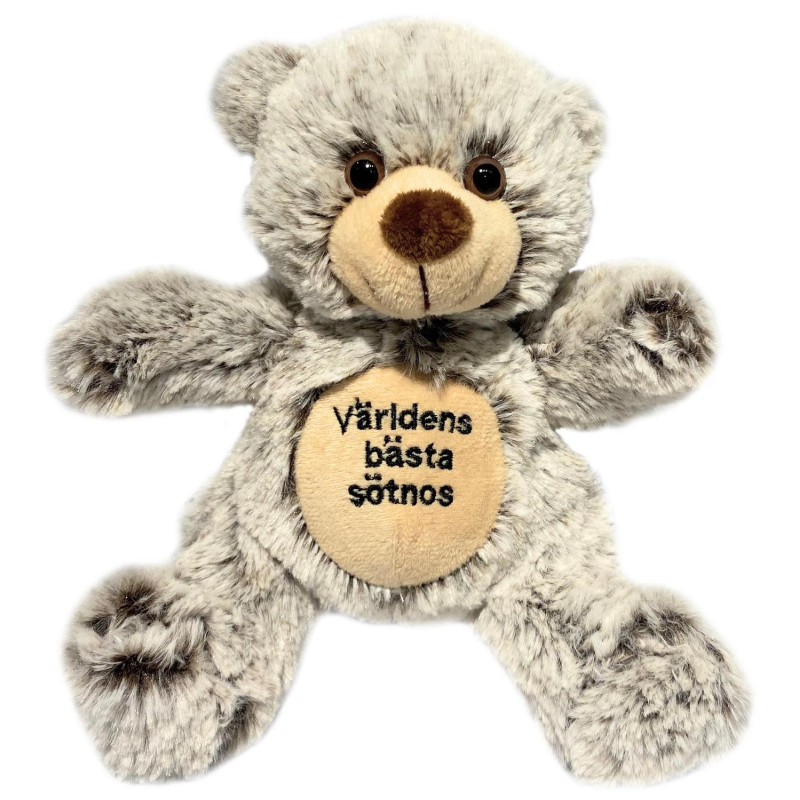 Nalle Världens bästa sötnos Grå 20 cm Nalle Världens bästa sötnos Grå 20 cm