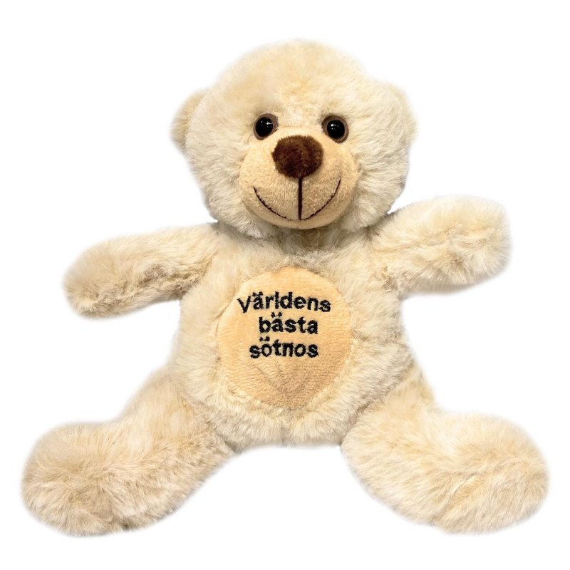 Nalle Världens bästa sötnos Beige 20 cm Nalle Världens bästa sötnos Beige 20 cm