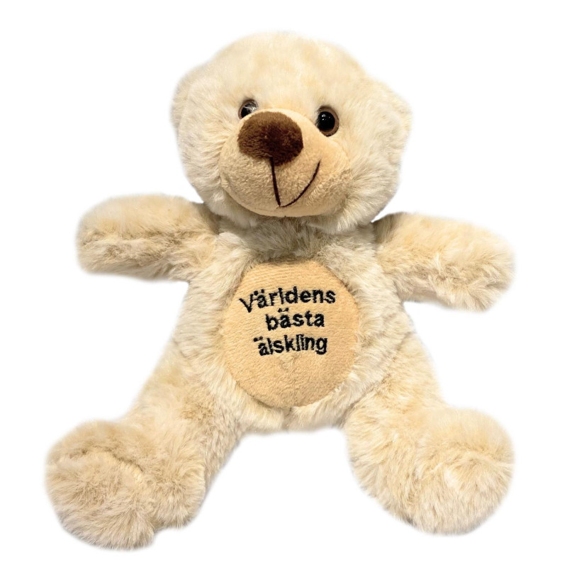 Nalle Världens bästa älskling Beige 20 cm Nalle Världens bästa älskling Beige 20 cm