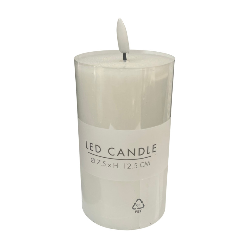 Ljus LED vitt 7,5x12,5 cm timer Ljus LED vitt 7,5x12,5 cm timer